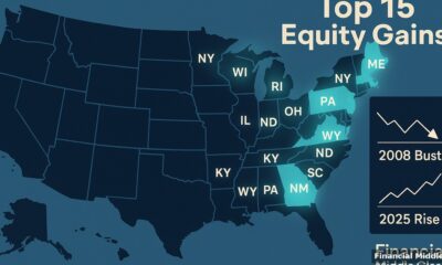 Top 15 States: Equity Gains Then vs. Now