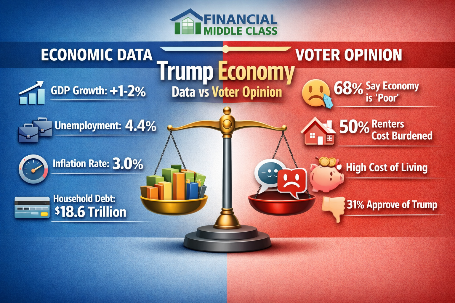 Trump Economy: Data vs Voter Opinion